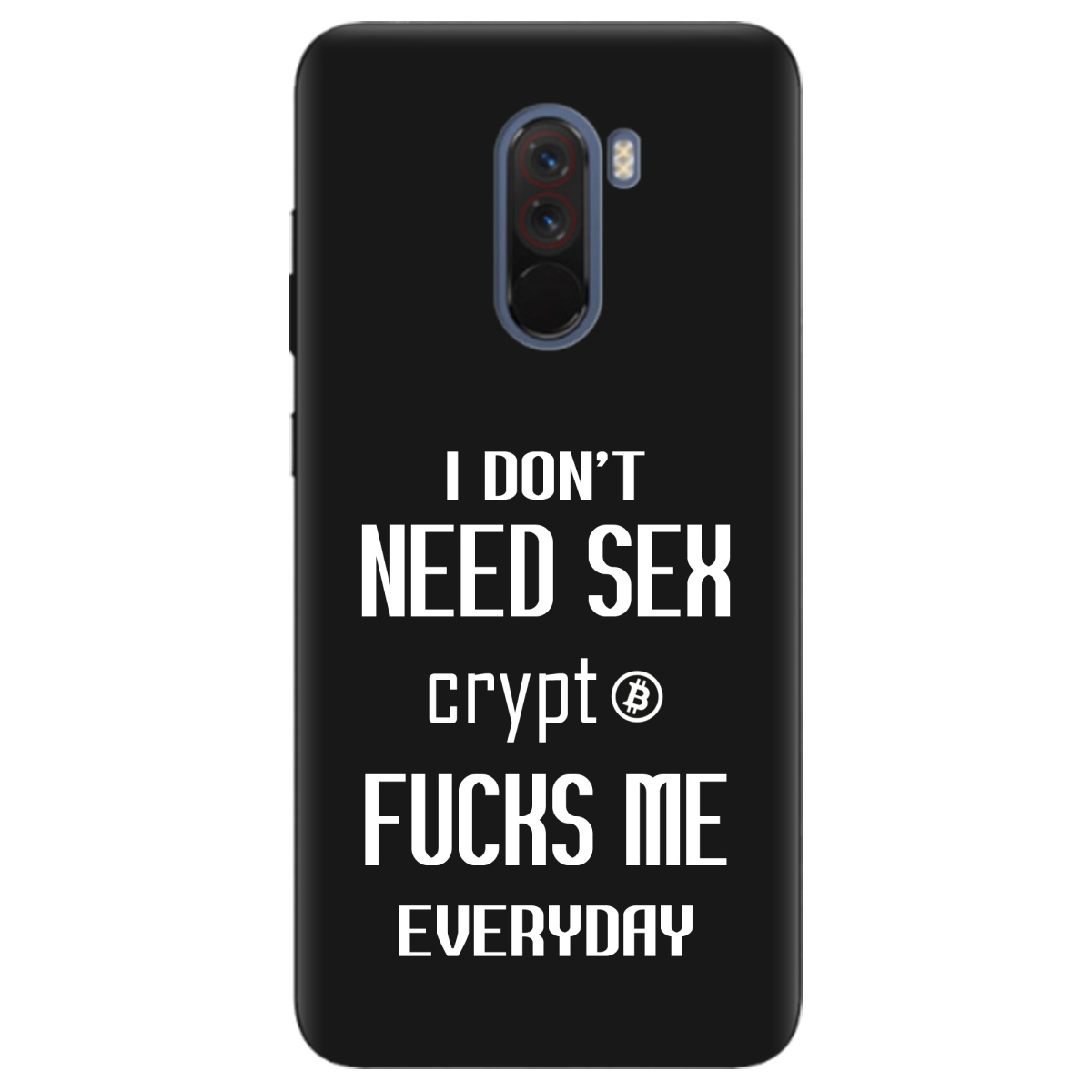 Чохол для Xiaomi Pocophone F1 чорний матовий soft touch Crypt - фото 1 - Чохли для телефонів