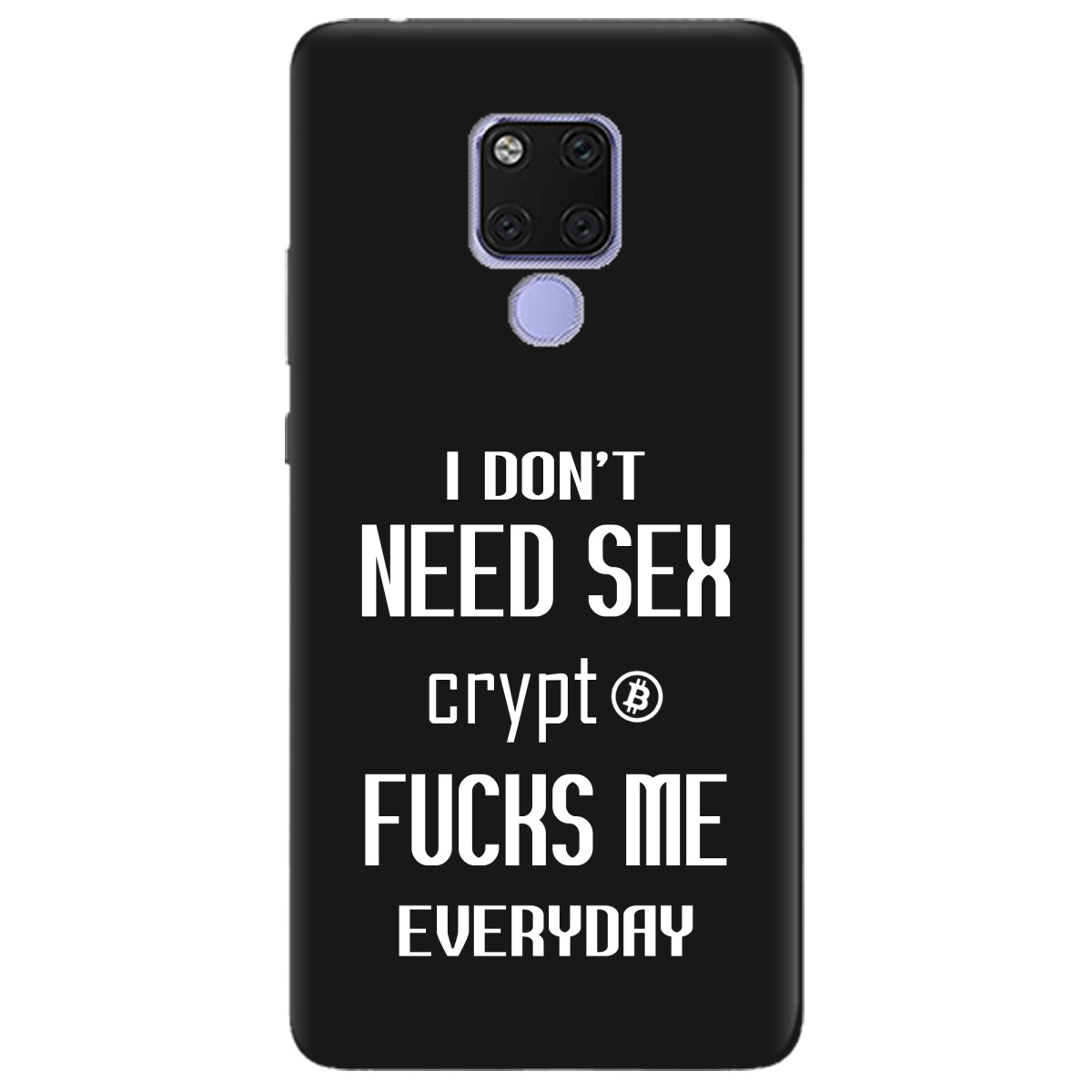 Чехол для Huawei Mate 20 черный матовый soft touch Crypt - фото 1 - Чехлы для телефонов