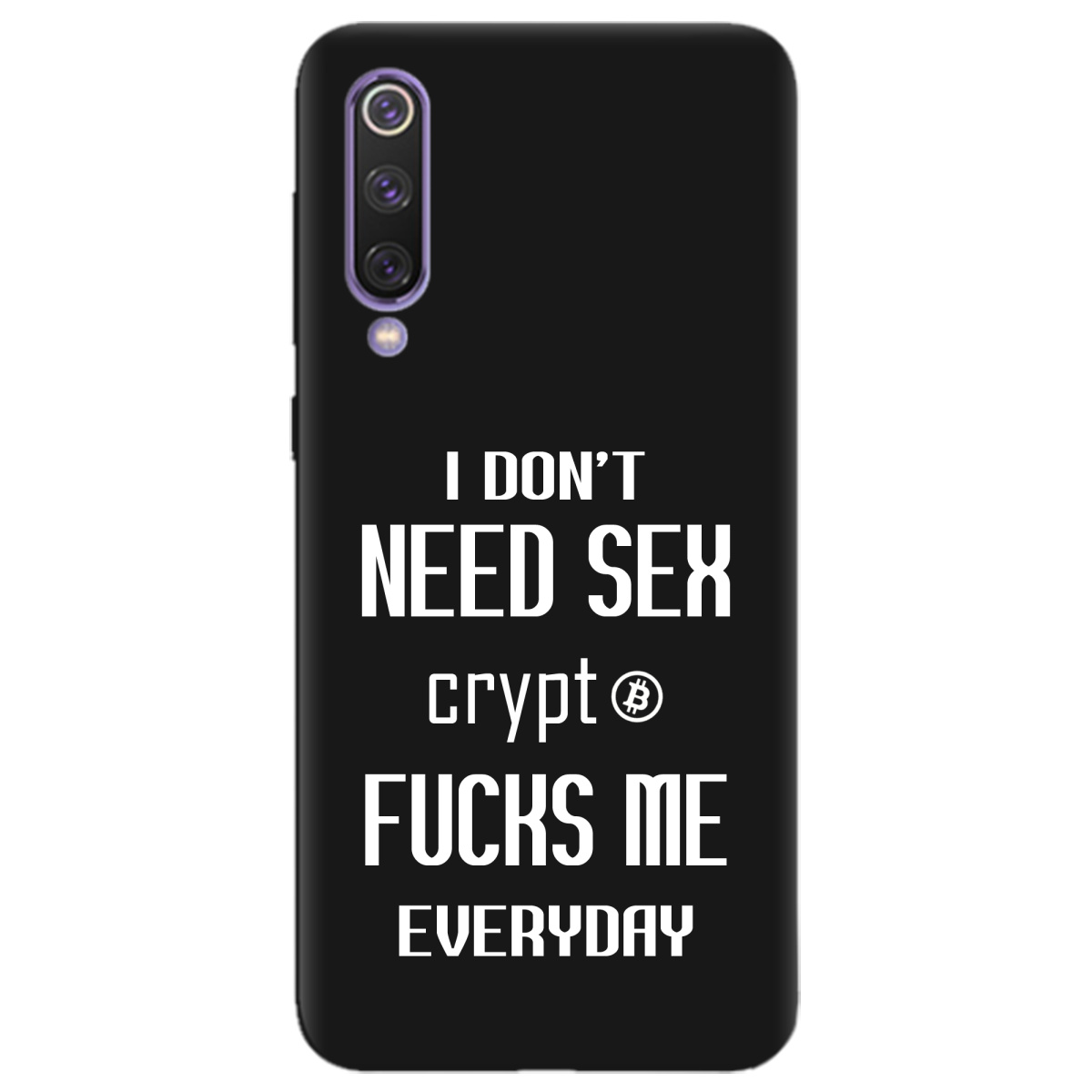 Чехол для Xiaomi Mi 9 SE черный матовый soft touch Crypt - фото 1 - Чехлы для телефонов