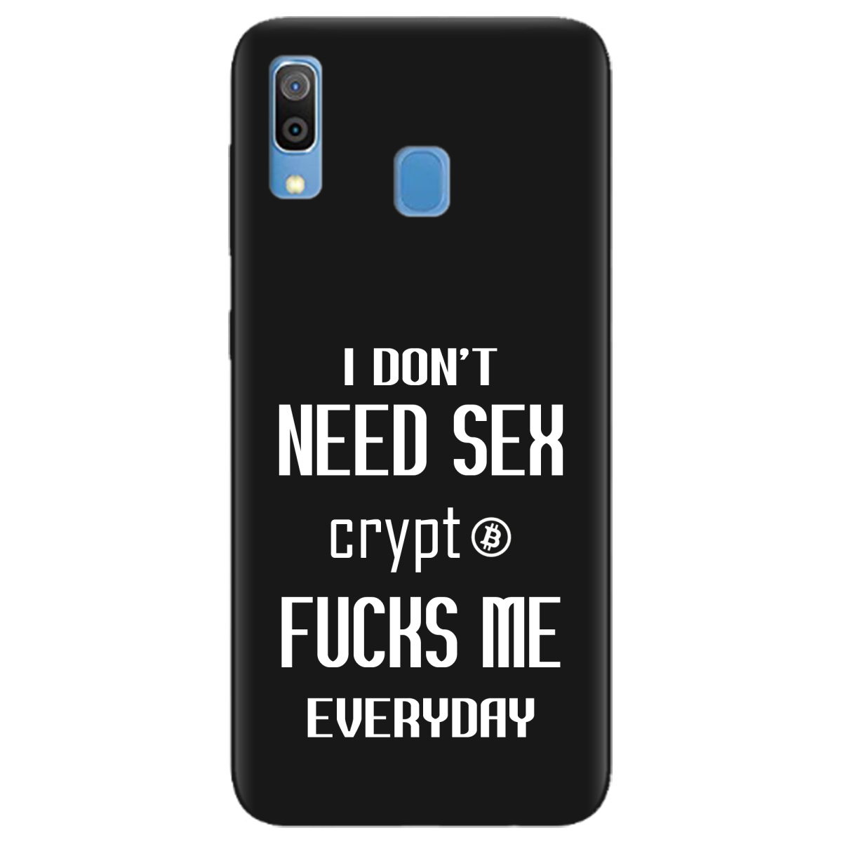 Чехол для Samsung Galaxy A30 черный матовый soft touch Crypt - фото 1 - Чехлы для телефонов