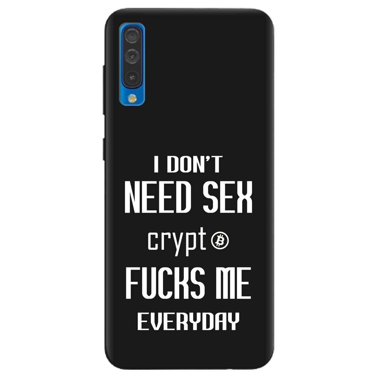 Чохол для Samsung Galaxy A50 чорний матовий soft touch Crypt - фото 1 - Чохли для телефонів