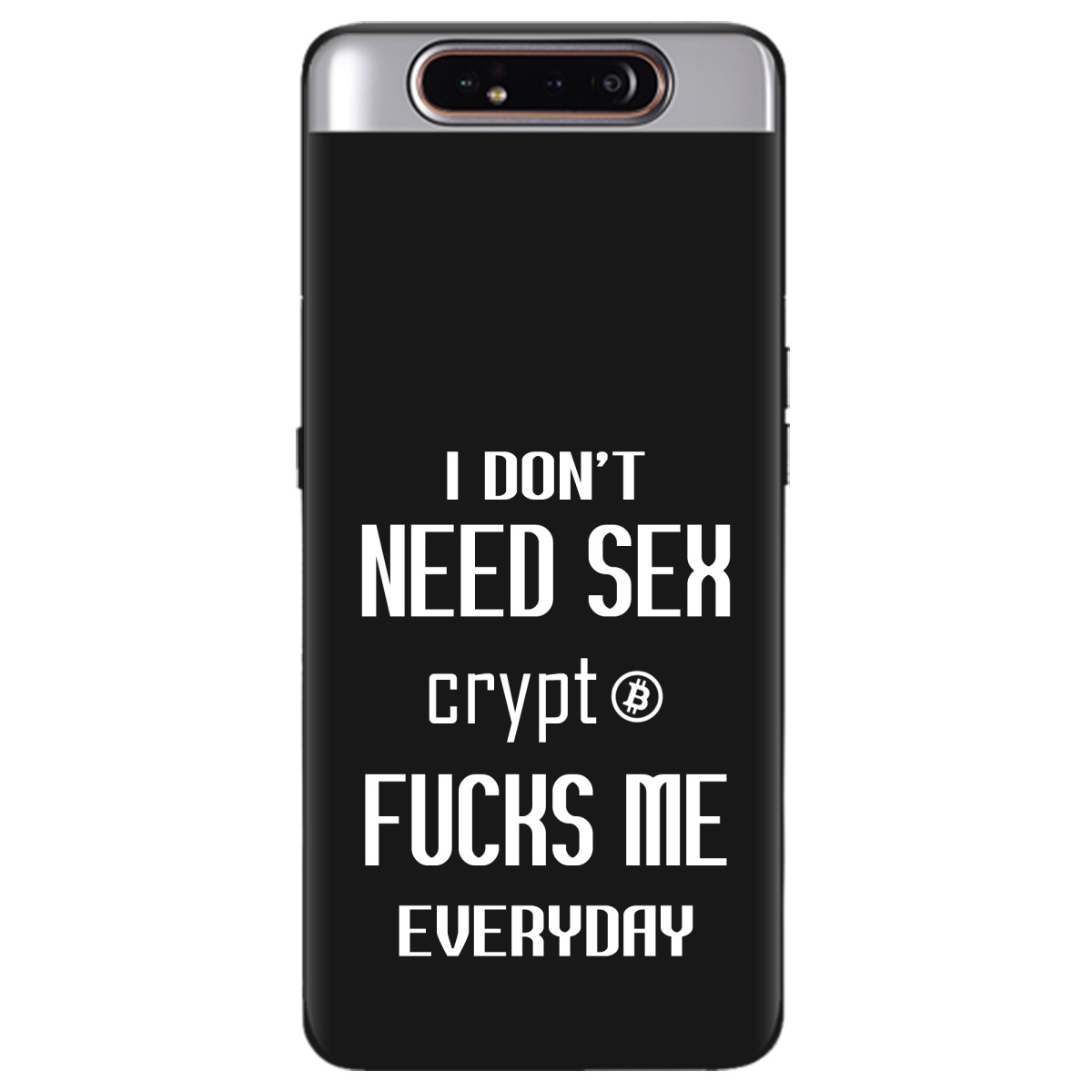 Чохол для Samsung Galaxy A80 чорний матовий soft touch Crypt - фото 1 - Чохли для телефонів