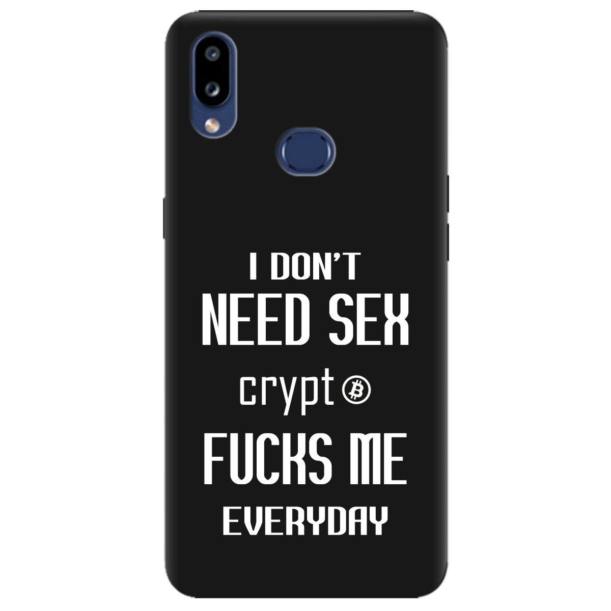 Чехол для Samsung Galaxy A10s черный матовый soft touch Crypt - фото 1 - Чехлы для телефонов