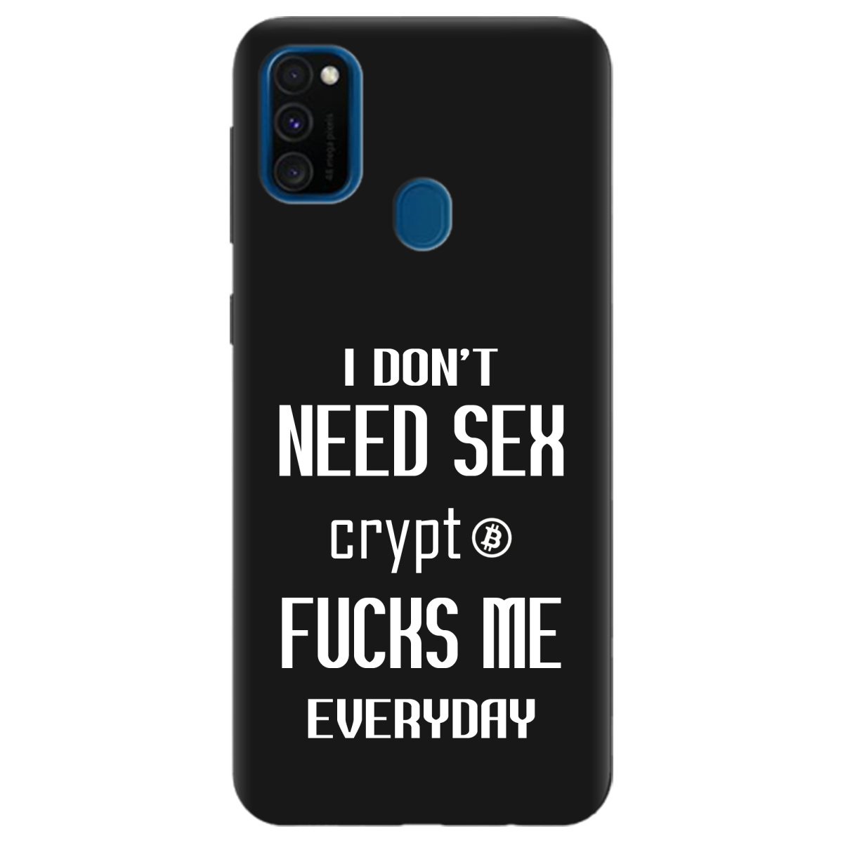 Чехол для Samsung Galaxy M30s черный матовый soft touch Crypt - фото 1 - Чехлы для телефонов