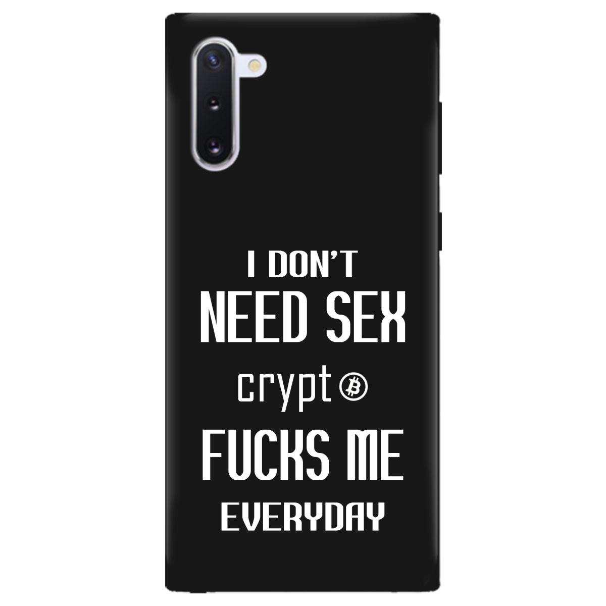 Чохол для Samsung Galaxy Note 10 чорний матовий soft touch Crypt - фото 1 - Чохли для телефонів