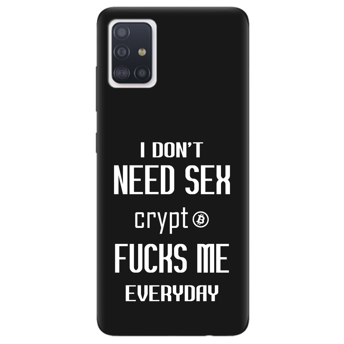 Чехол для Samsung Galaxy A71 черный матовый soft touch Crypt - фото 1 - Чехлы для телефонов