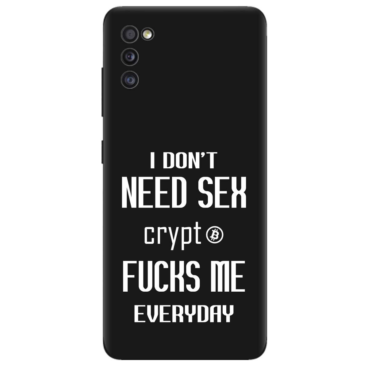 Чехол для Samsung Galaxy A41 черный матовый soft touch Crypt - фото 1 - Чехлы для телефонов