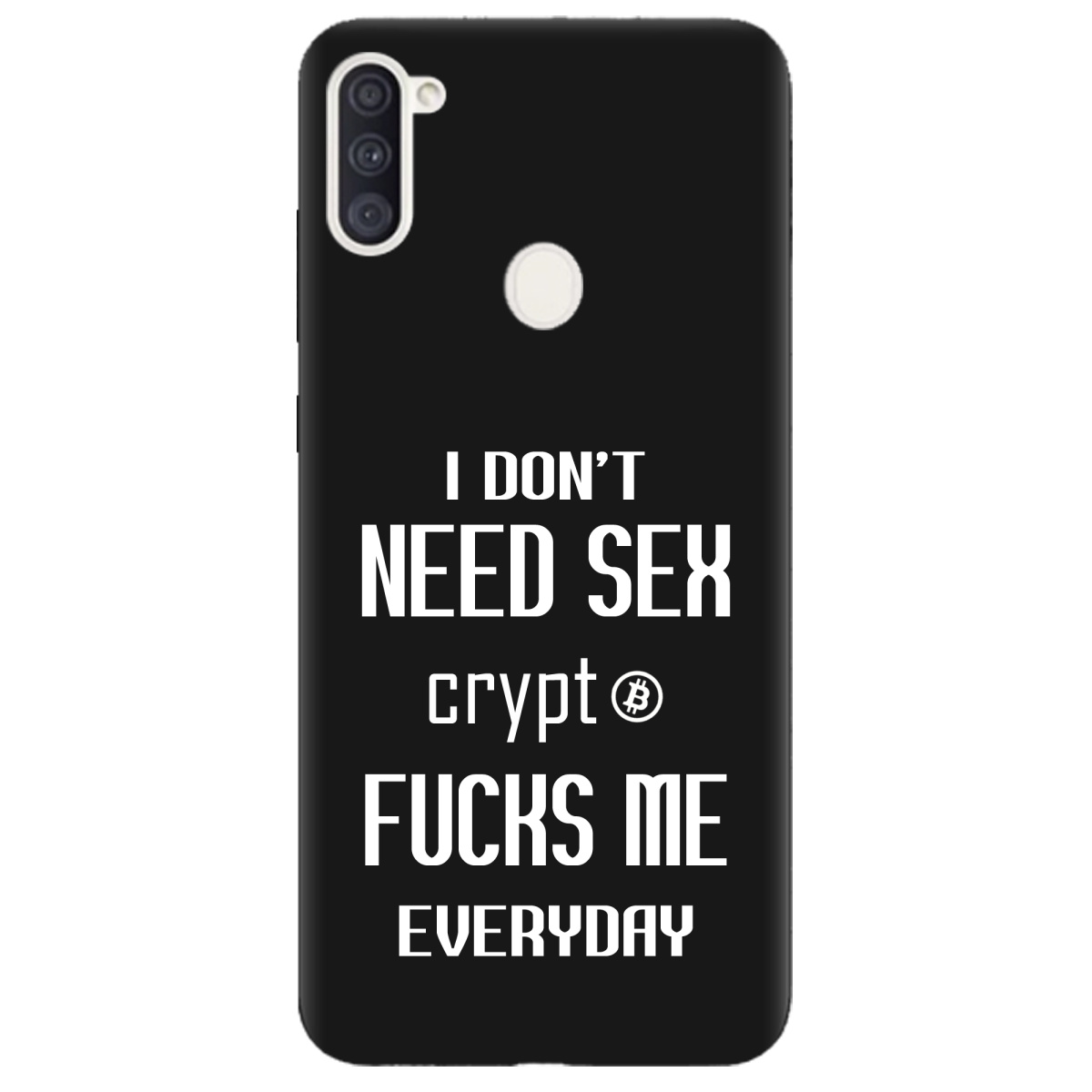 Чохол для Samsung Galaxy A11 чорний матовий soft touch Crypt - фото 1 - Чохли для телефонів