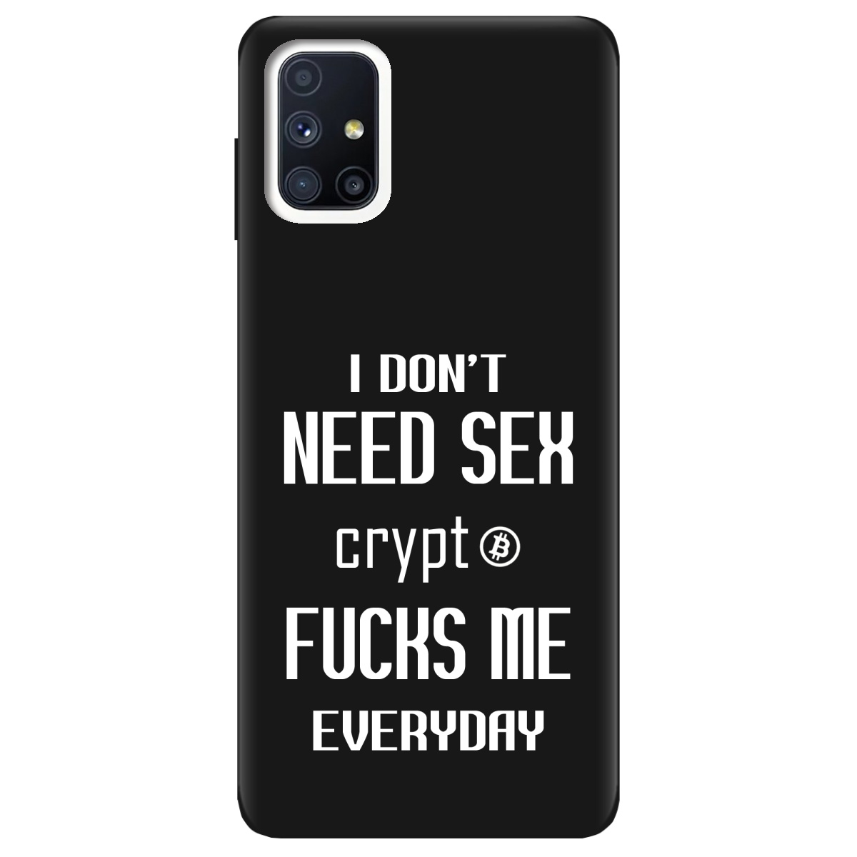 Чехол для Samsung Galaxy M51 черный матовый soft touch Crypt - фото 1 - Чехлы для телефонов