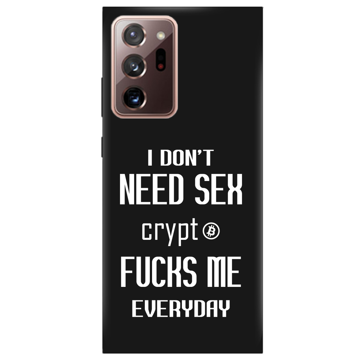 Чехол для Samsung Galaxy Note 20 Ultra черный матовый soft touch Crypt - фото 1 - Чехлы для телефонов