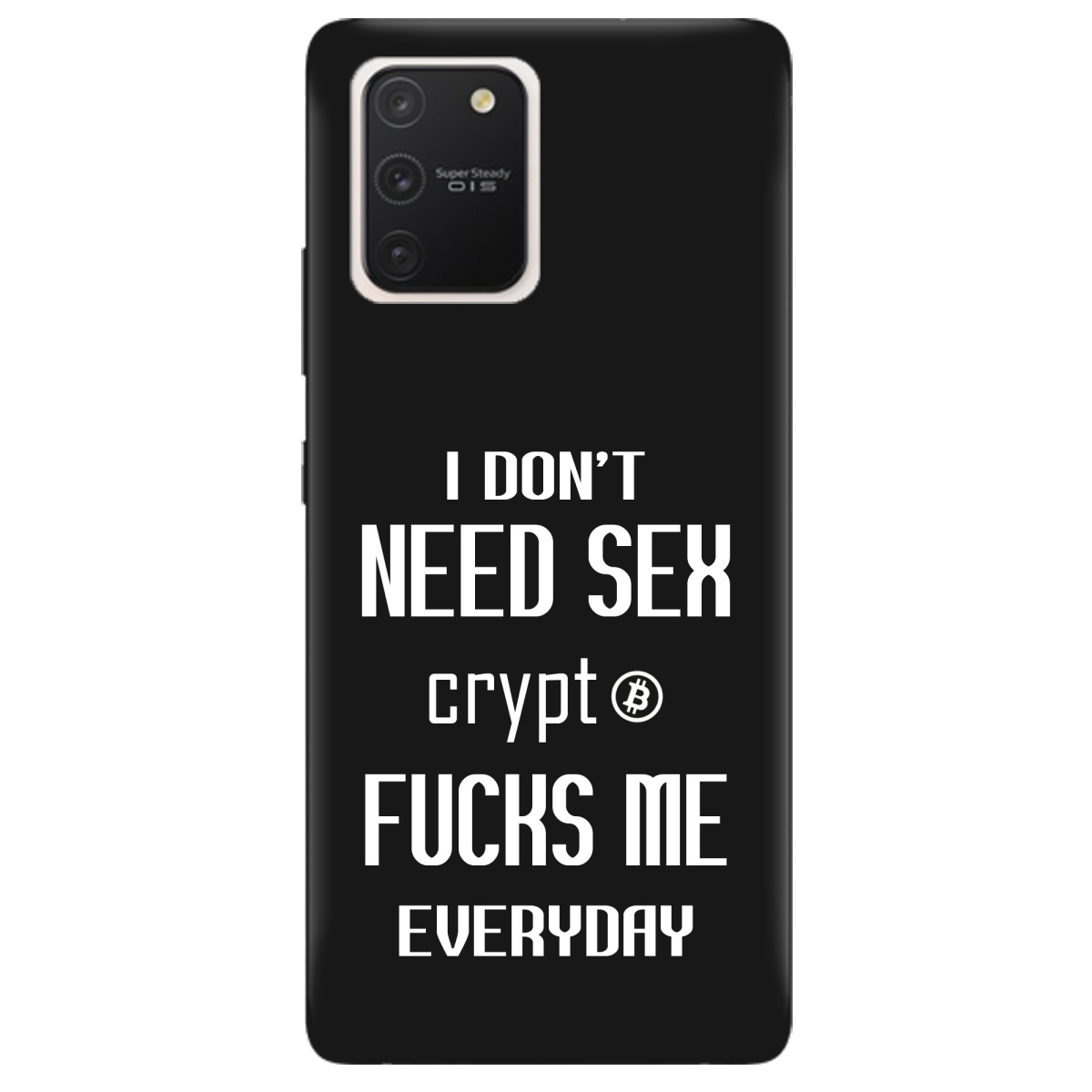 Чехол для Samsung Galaxy S10 Lite черный матовый soft touch Crypt - фото 1 - Чехлы для телефонов