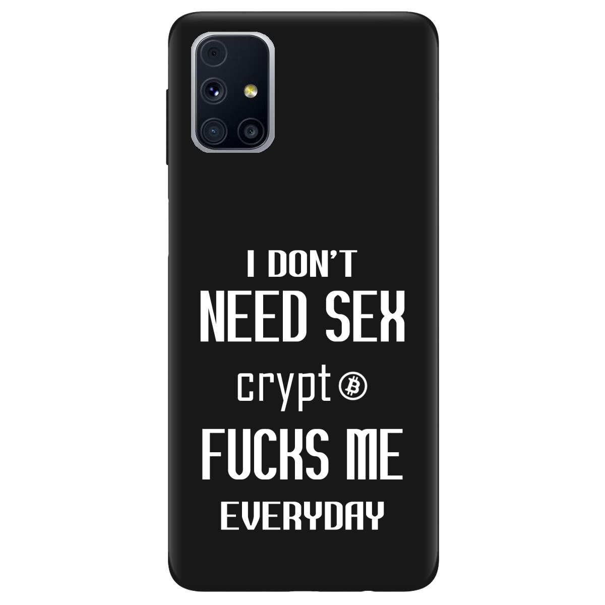 Чехол для Samsung Galaxy M31s черный матовый soft touch Crypt - фото 1 - Чехлы для телефонов