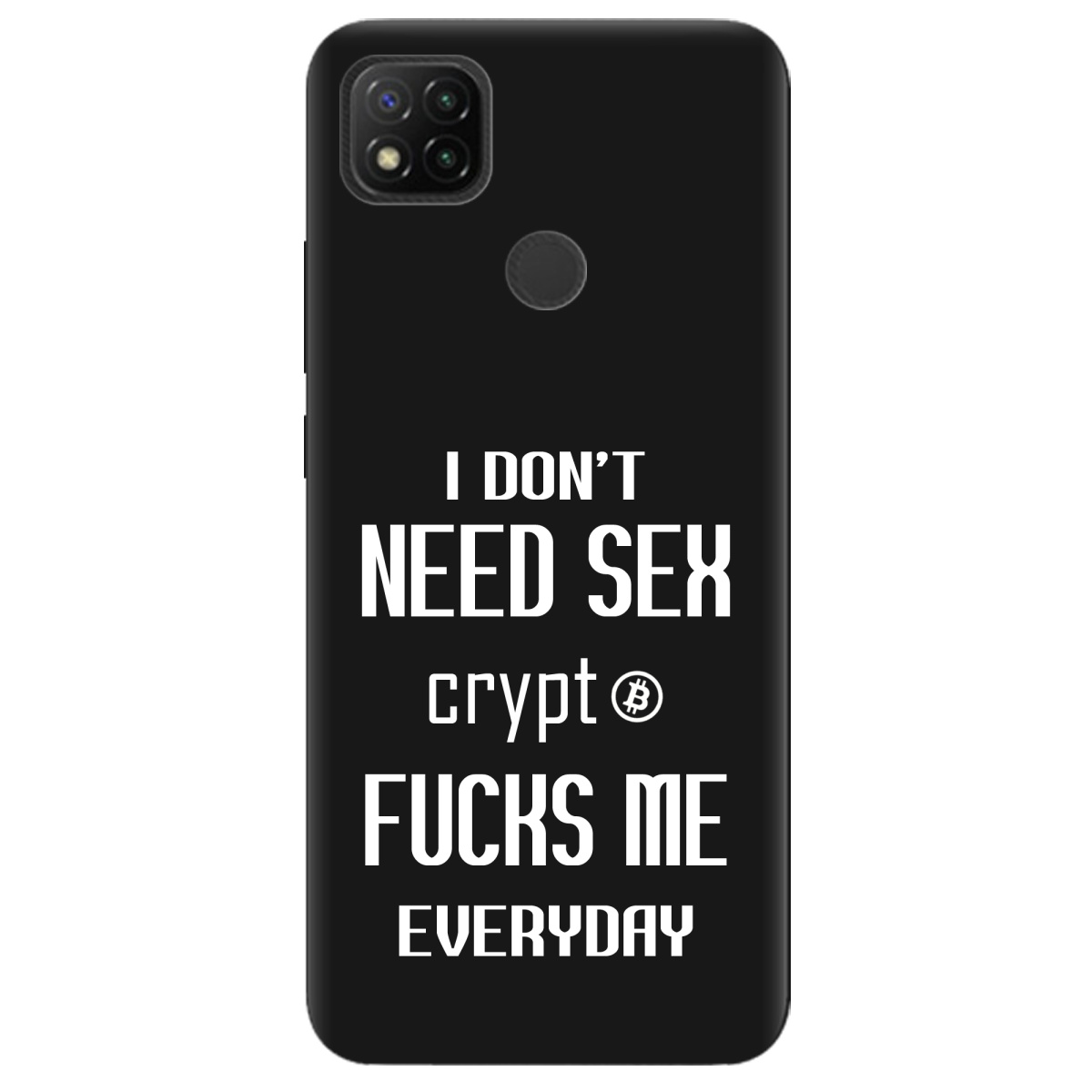 Чохол для Xiaomi Redmi 9C чорний матовий soft touch Crypt - фото 1 - Чохли для телефонів