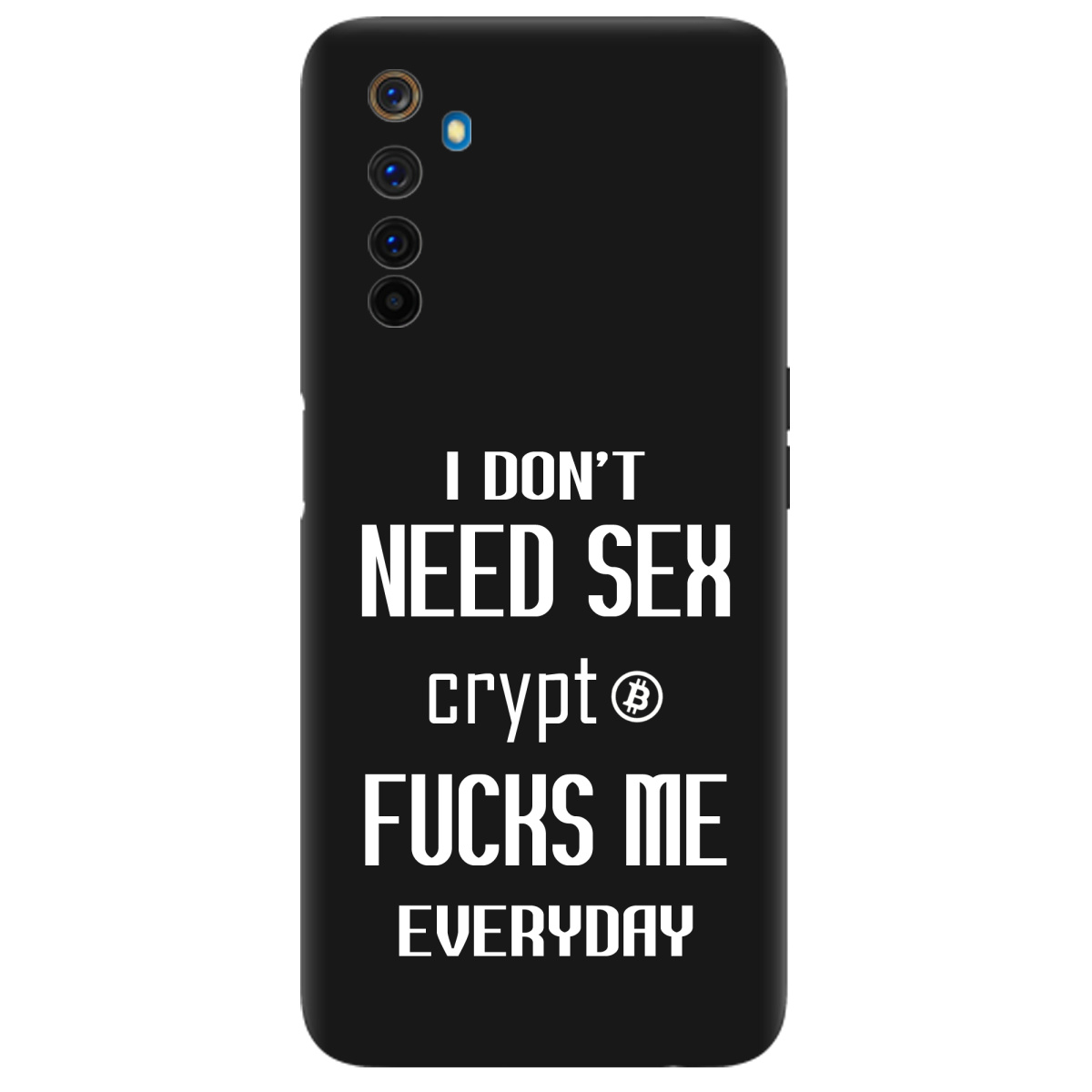 Чохол для Realme 6 Pro чорний матовий soft touch Crypt - фото 1 - Чохли для телефонів