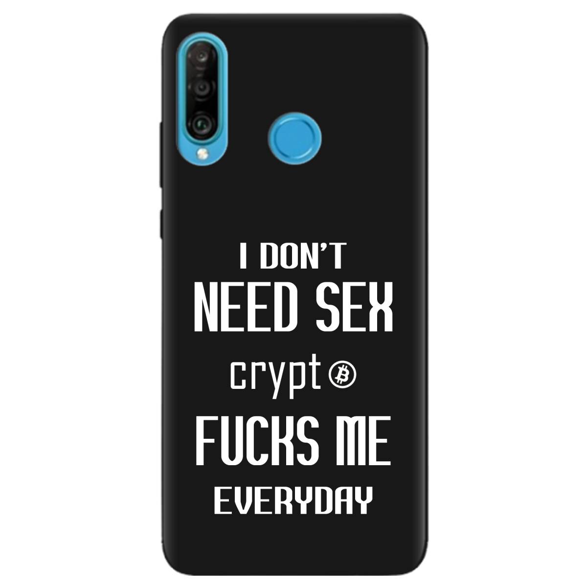 Чехол для Huawei P30 Lite черный матовый soft touch Crypt - фото 1 - Чехлы для телефонов