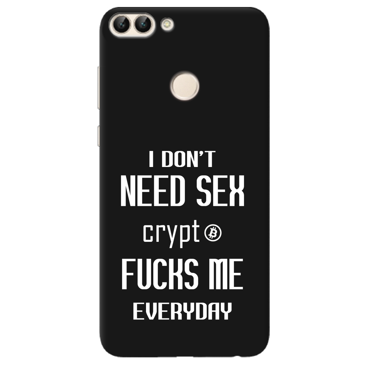 Чохол для Huawei P Smart чорний матовий soft touch Crypt - фото 1 - Чохли для телефонів