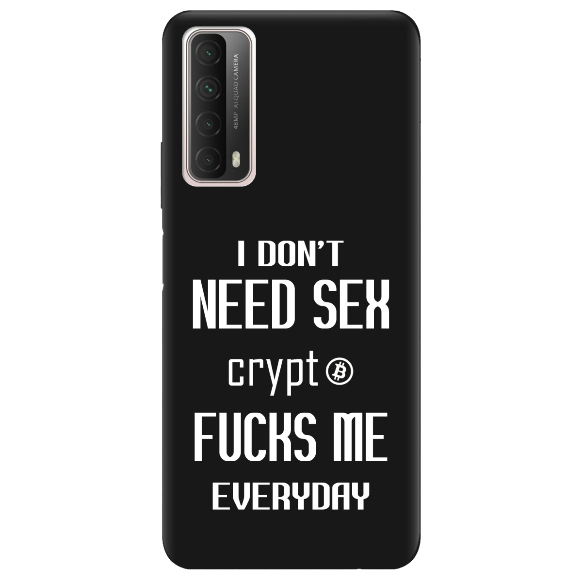 Чохол для Huawei P Smart 2021 чорний матовий soft touch Crypt - фото 1 - Чохли для телефонів