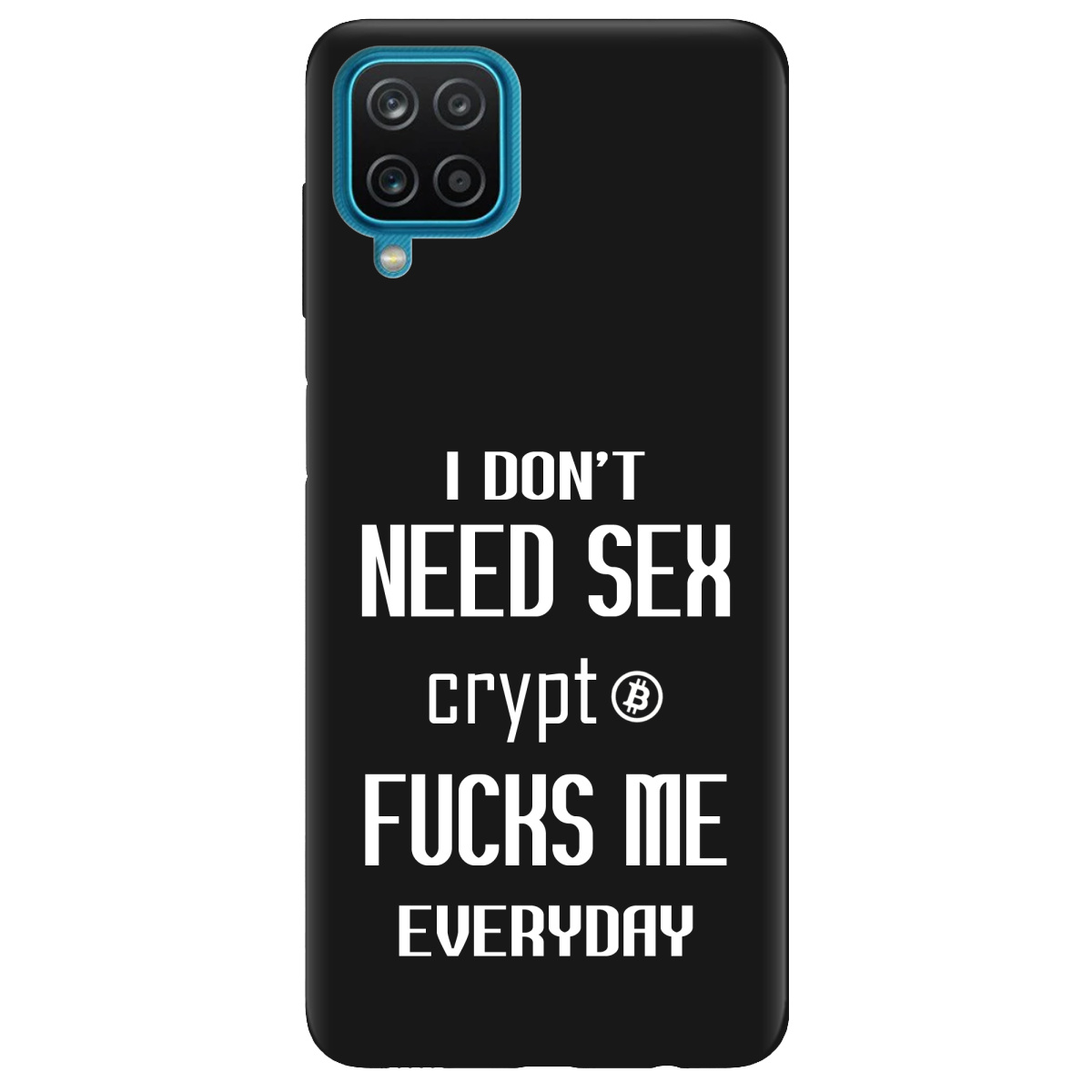 Чехол для Samsung Galaxy M12 черный матовый soft touch Crypt - фото 1 - Чехлы для телефонов