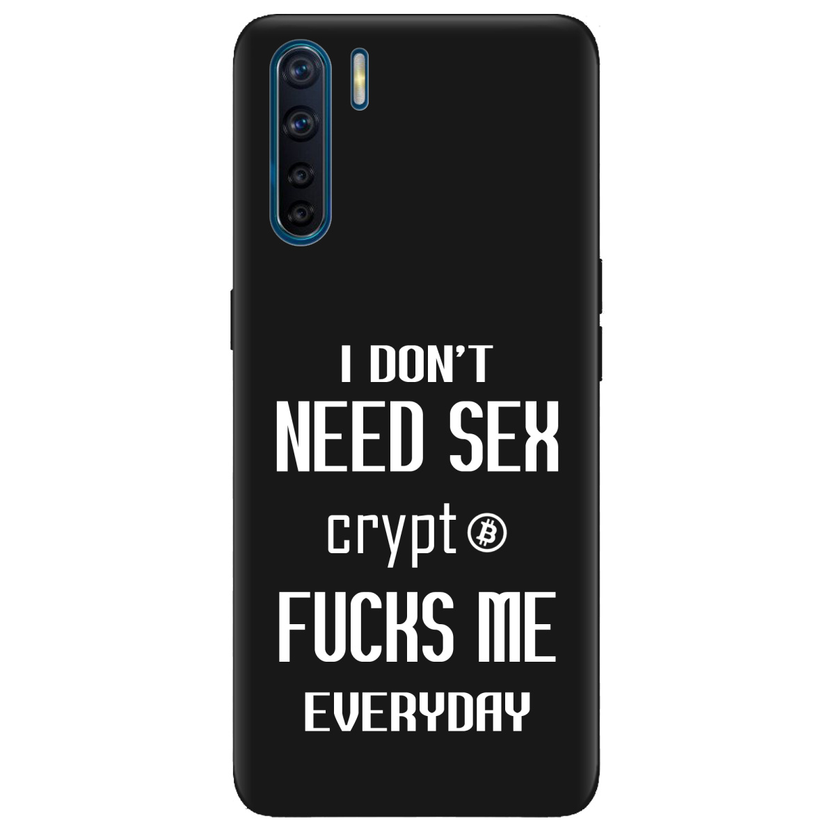 Чохол для Oppo Reno 3 чорний матовий soft touch Crypt - фото 1 - Чохли для телефонів