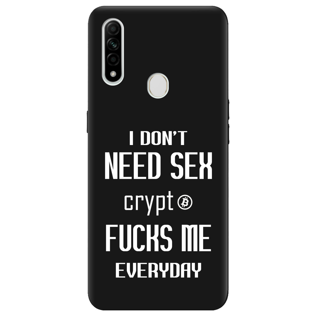 Чохол для Oppo A31 чорний матовий soft touch Crypt - фото 1 Чохол для Oppo A31 чорний матовий soft touch Crypt - фото 1 - Чохли для телефонів
