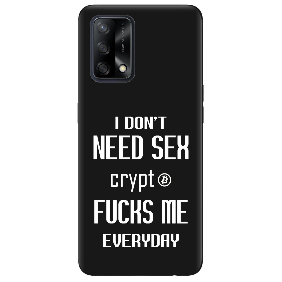 Чехол для Oppo A74 4G черный матовый soft touch Crypt - фото 1 - Чехлы для телефонов