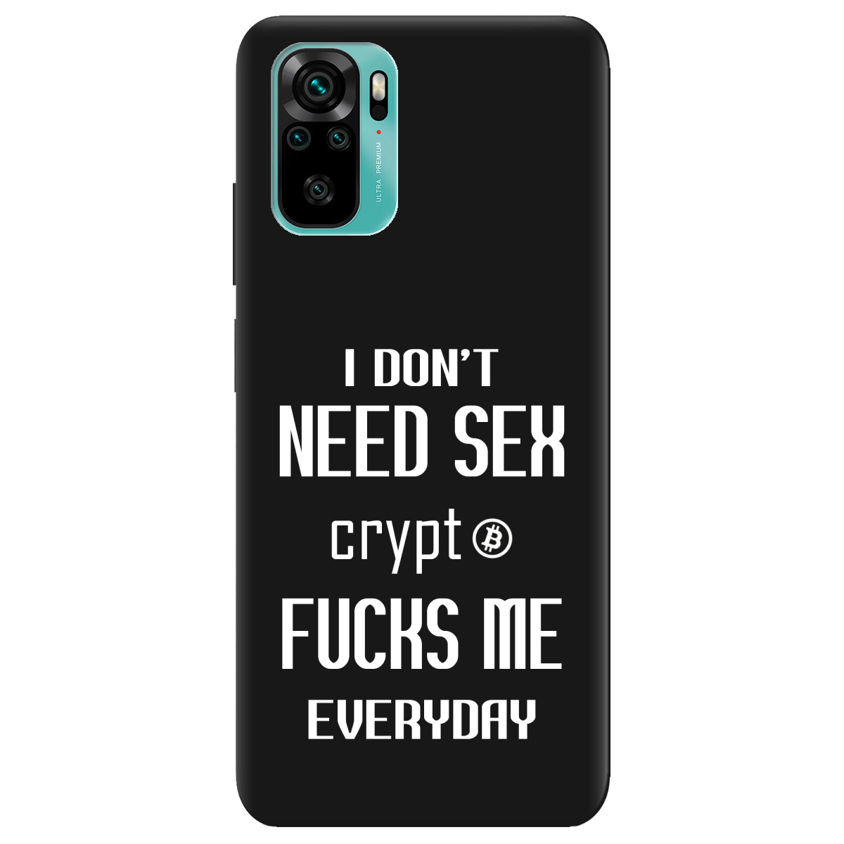 Чехол для Xiaomi Redmi Note 10s черный матовый soft touch Crypt - фото 1 - Чехлы для телефонов