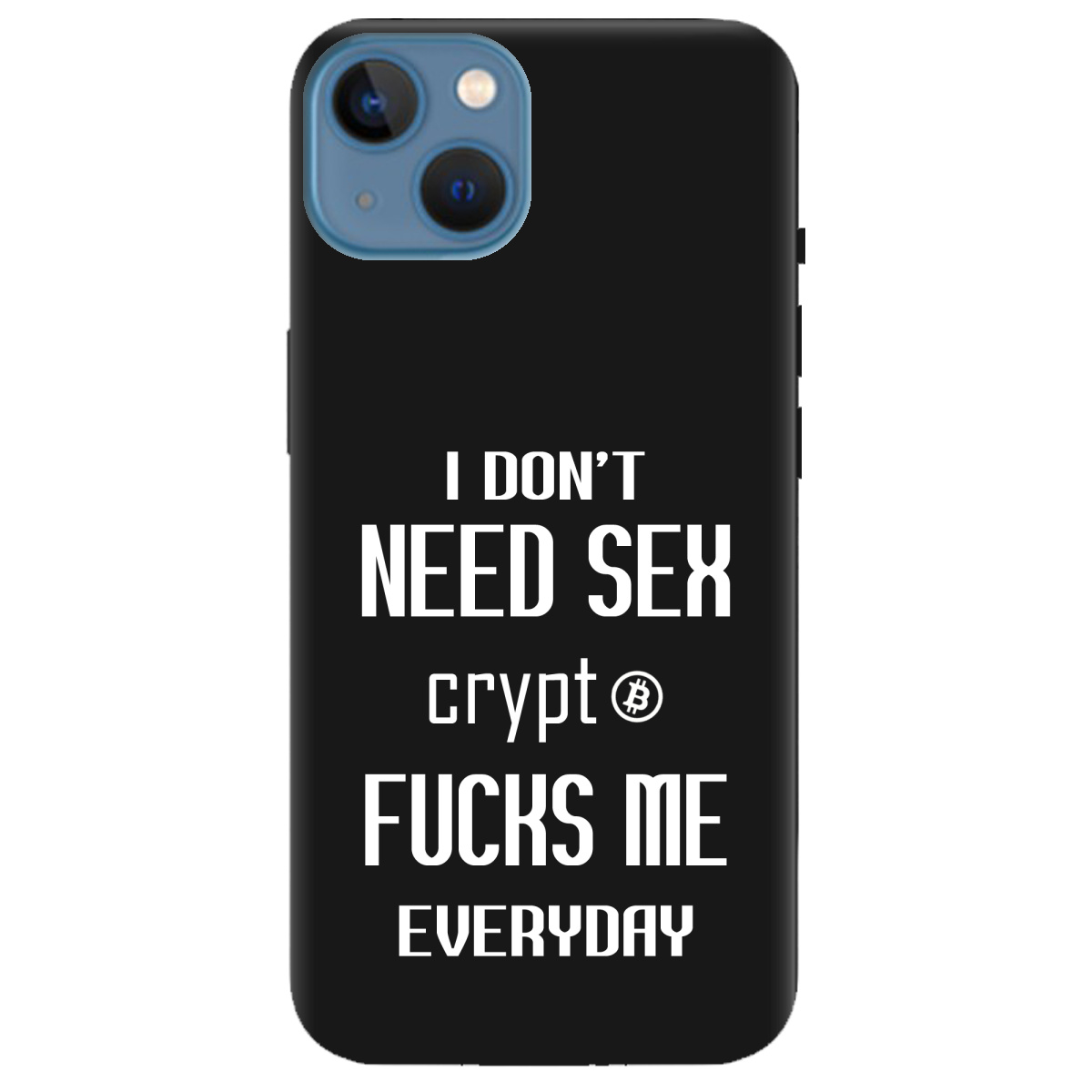 Чохол для Apple iPhone 13 чорний матовий soft touch Crypt - фото 1 - Чохли для телефонів