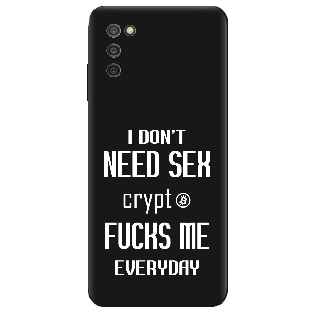 Чехол для Samsung Galaxy A03s черный матовый soft touch Crypt - фото 1 - Чехлы для телефонов