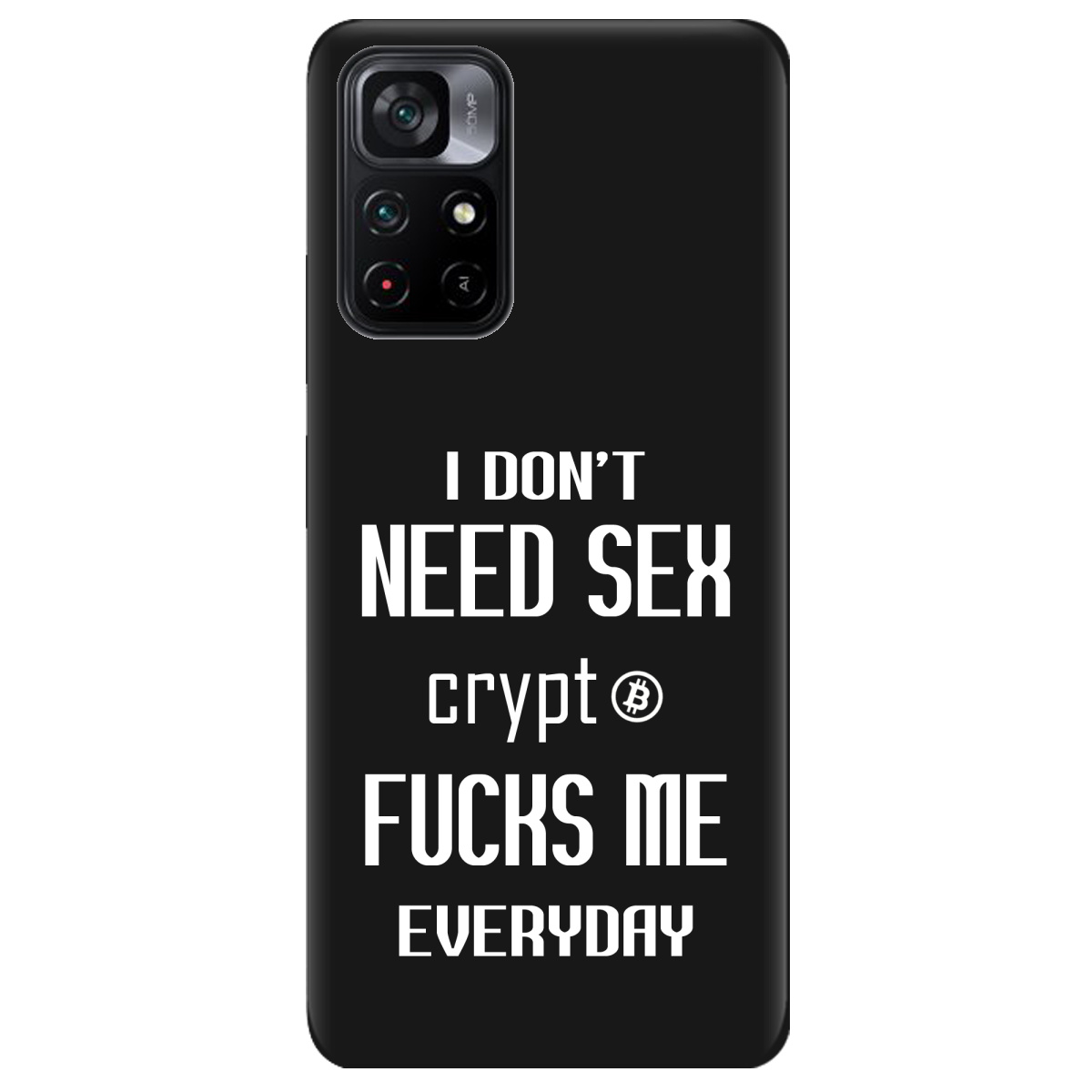 Чехол для Xiaomi Poco M4 Pro 5G черный матовый soft touch Crypt - фото 1 - Чехлы для телефонов