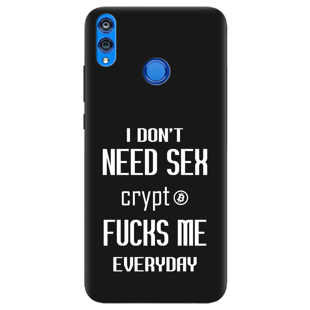 Чохол для Huawei Honor 8x чорний матовий soft touch Crypt - фото 1 - Чохли для телефонів