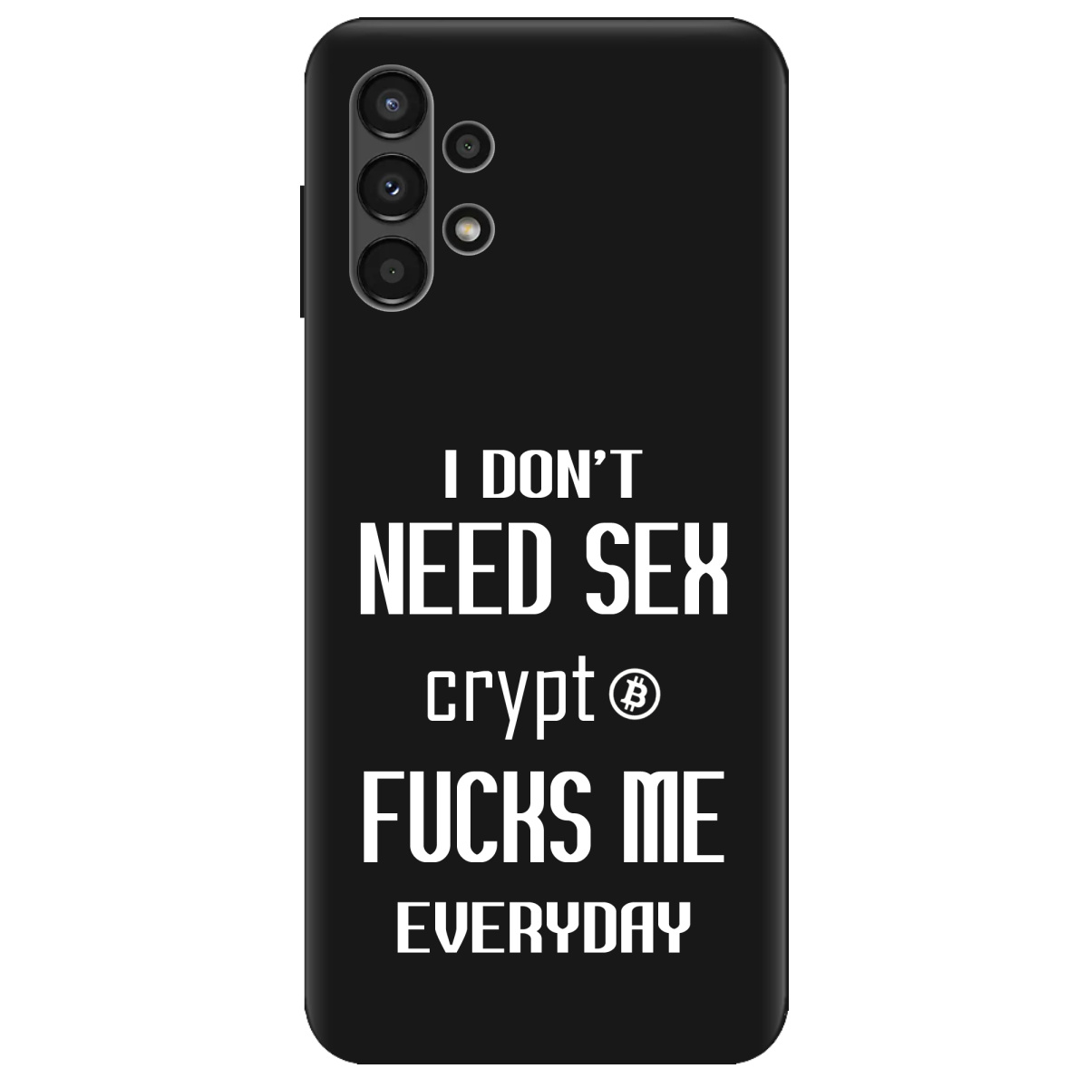 Чехол для Samsung Galaxy A13 4G черный матовый soft touch Crypt - фото 1 - Чехлы для телефонов