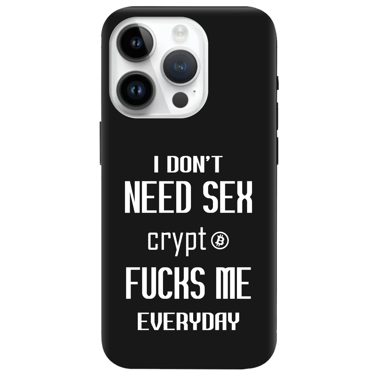 Чохол для Apple iPhone 14 Pro чорний матовий soft touch Crypt - фото 1 - Чохли для телефонів