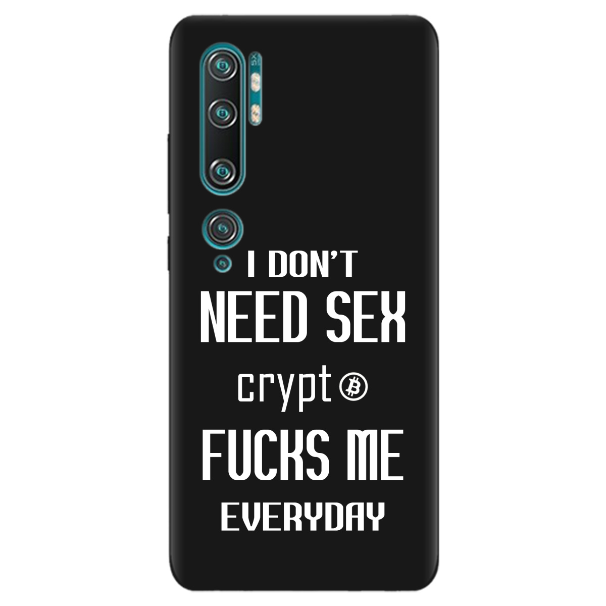 Чехол для Xiaomi Mi Note 10 Pro черный матовый soft touch Crypt - фото 1 - Чехлы для телефонов