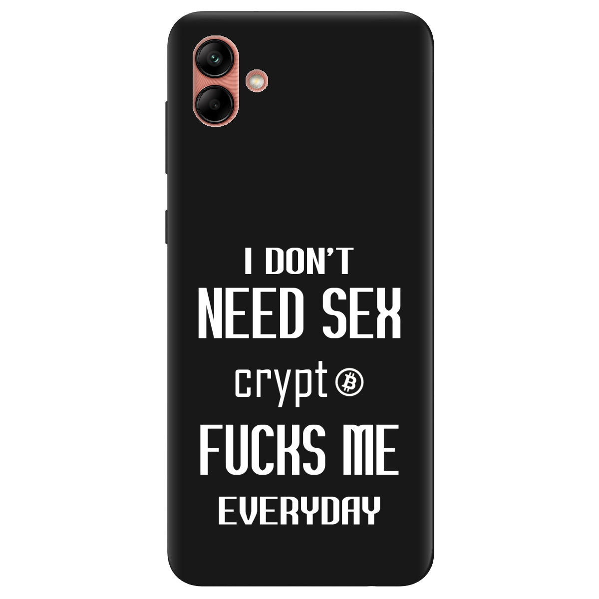 Чохол для Samsung Galaxy A04 чорний матовий soft touch Crypt - фото 1 - Чохли для телефонів