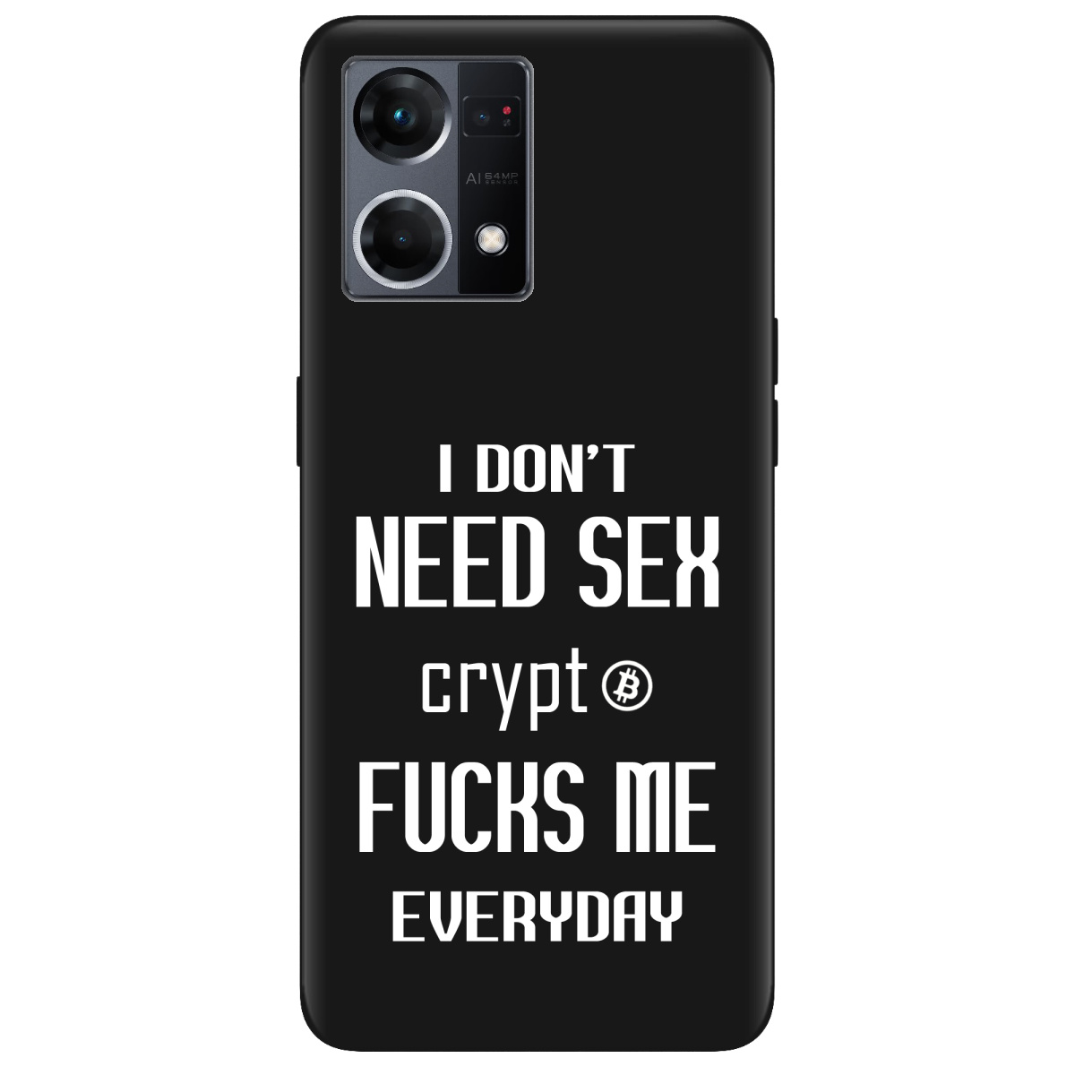 Чехол для Oppo Reno  7 4G черный матовый soft touch Crypt - фото 1 - Чехлы для телефонов