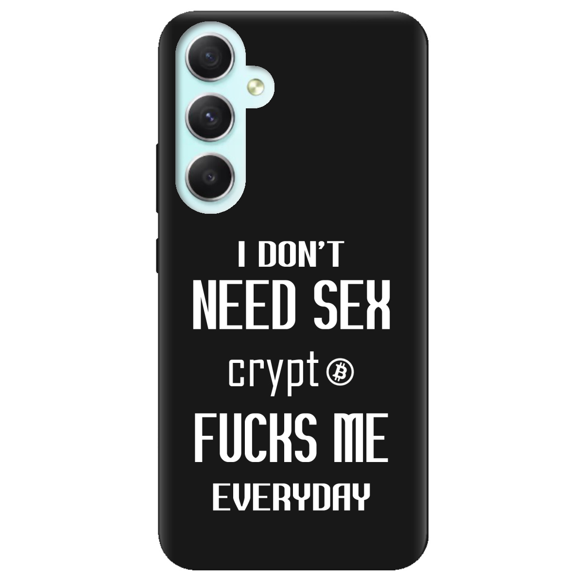 Чехол для Samsung Galaxy A34 черный матовый soft touch Crypt - фото 1 - Чехлы для телефонов