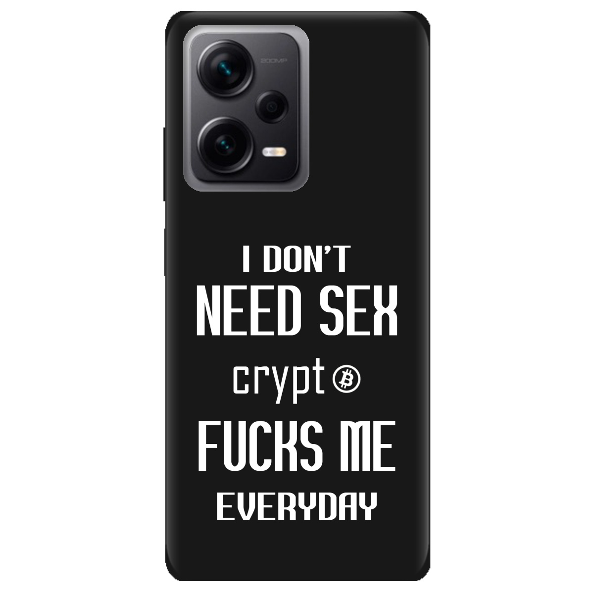 Чехол для Xiaomi Redmi Note 12 Pro + 5G черный матовый soft touch Crypt - фото 1 - Чехлы для телефонов