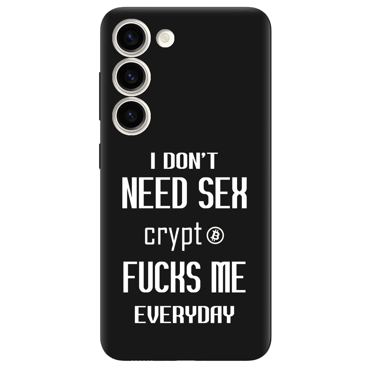 Чохол для Samsung Galaxy S23 чорний матовий soft touch Crypt - фото 1 - Чохли для телефонів