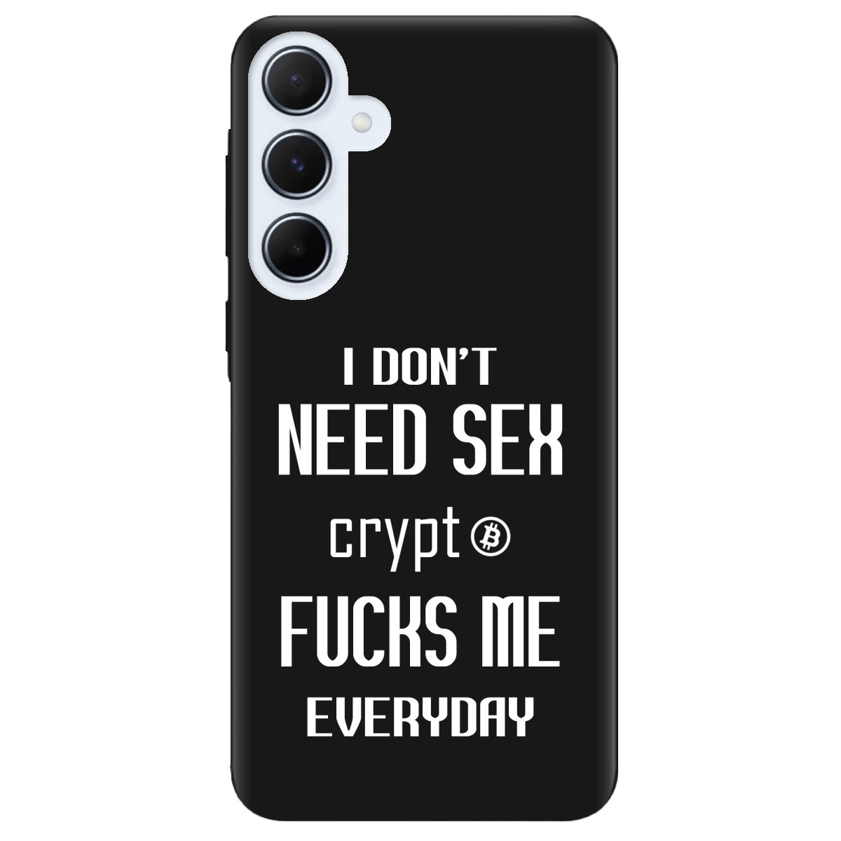 Чехол для Samsung Galaxy A55 черный матовый soft touch Crypt - фото 1 - Чехлы для телефонов