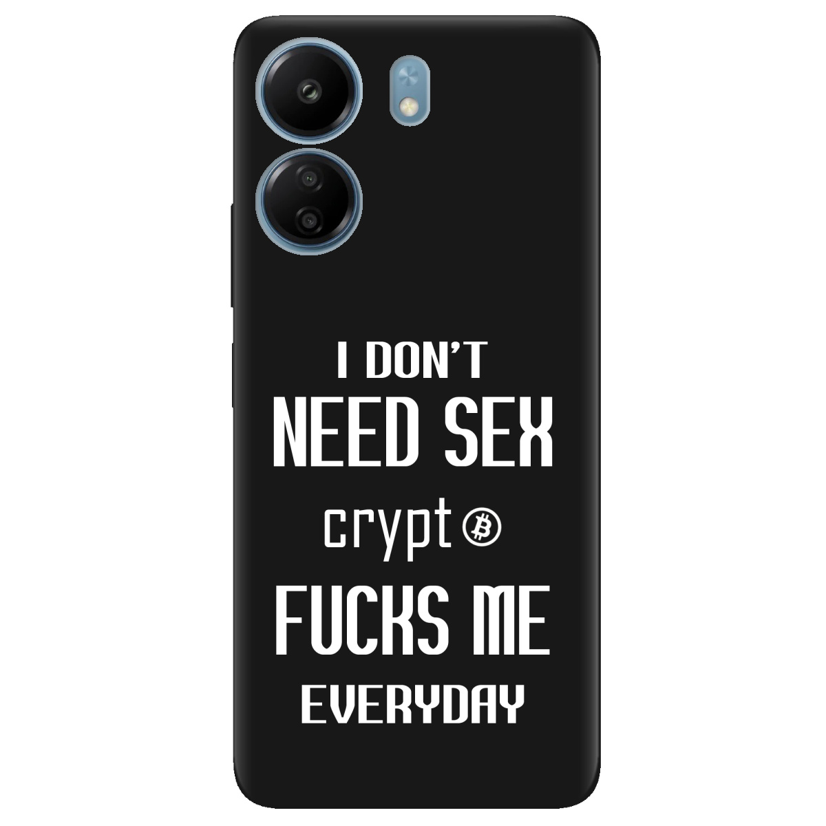 Чохол для Xiaomi Redmi 13C чорний матовий soft touch Crypt - фото 1 - Чохли для телефонів