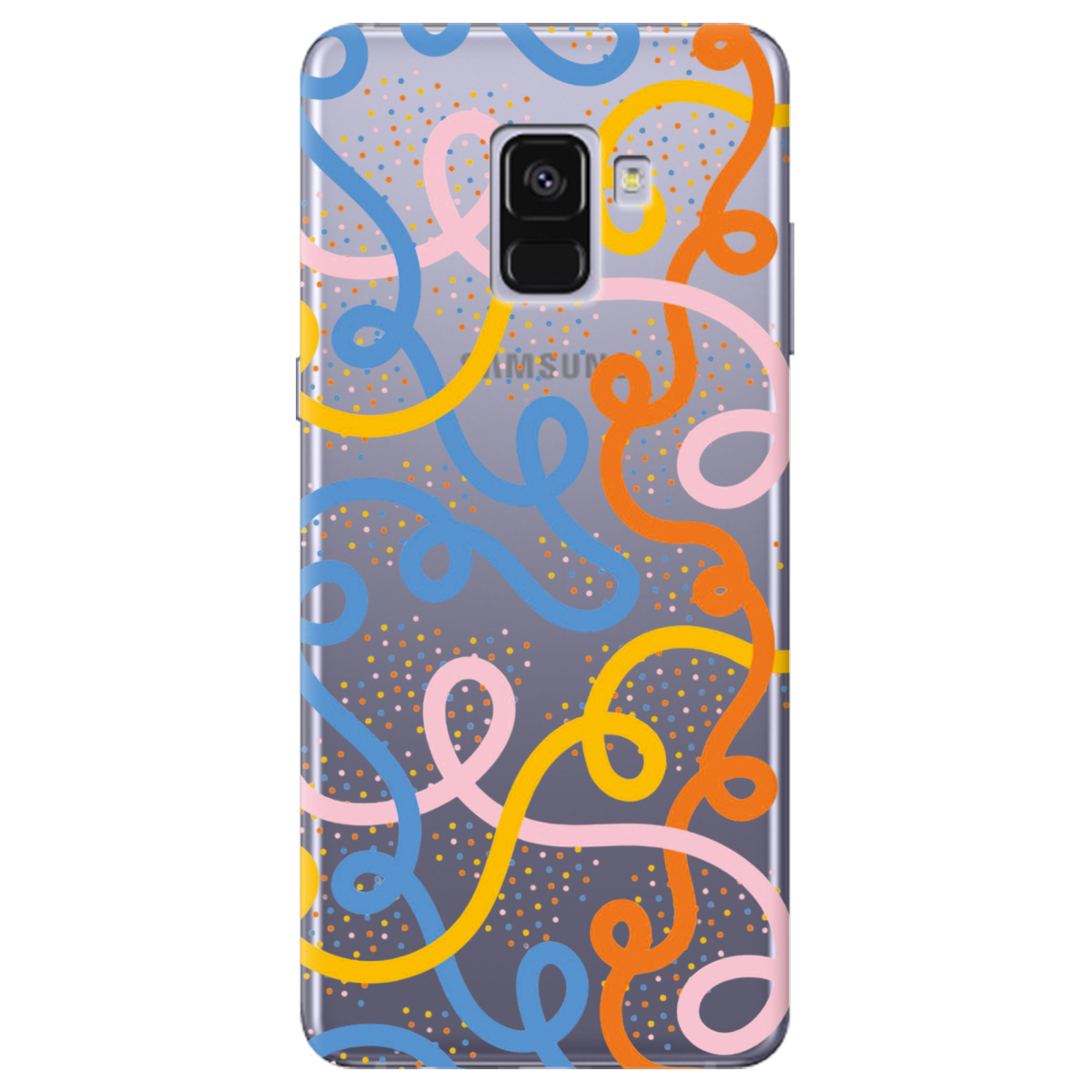 Чехол для Samsung Galaxy A8 2018 Кольоровий завиток - фото 1 - Чехлы для телефонов