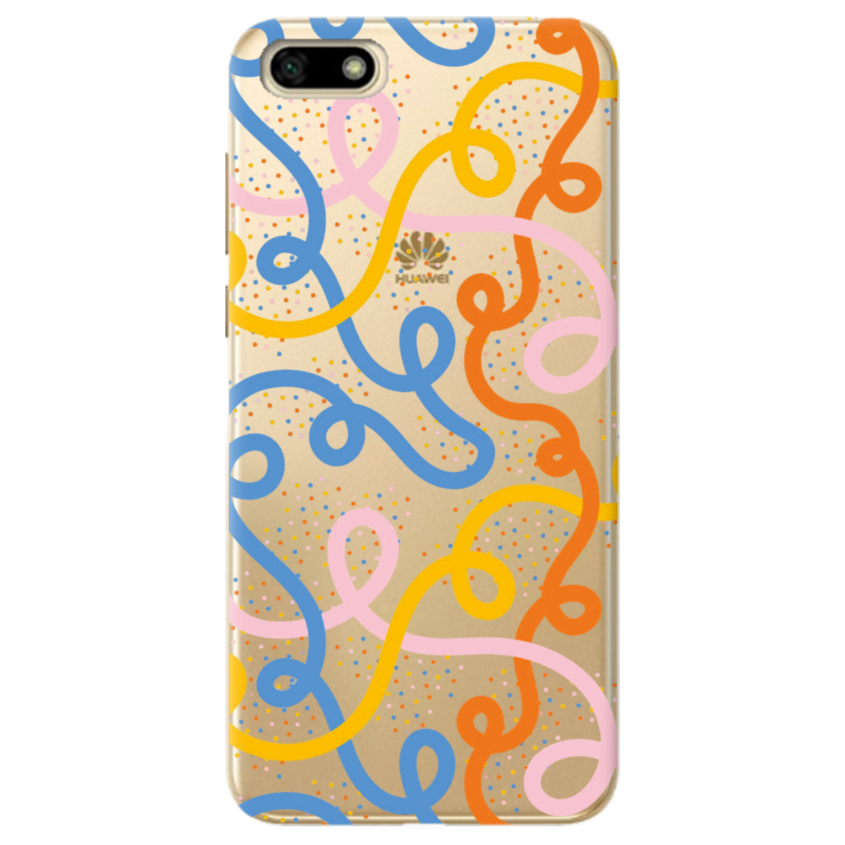 Чохол для Huawei Y5 2018 Кольоровий завиток - фото 1 - Чохли для телефонів