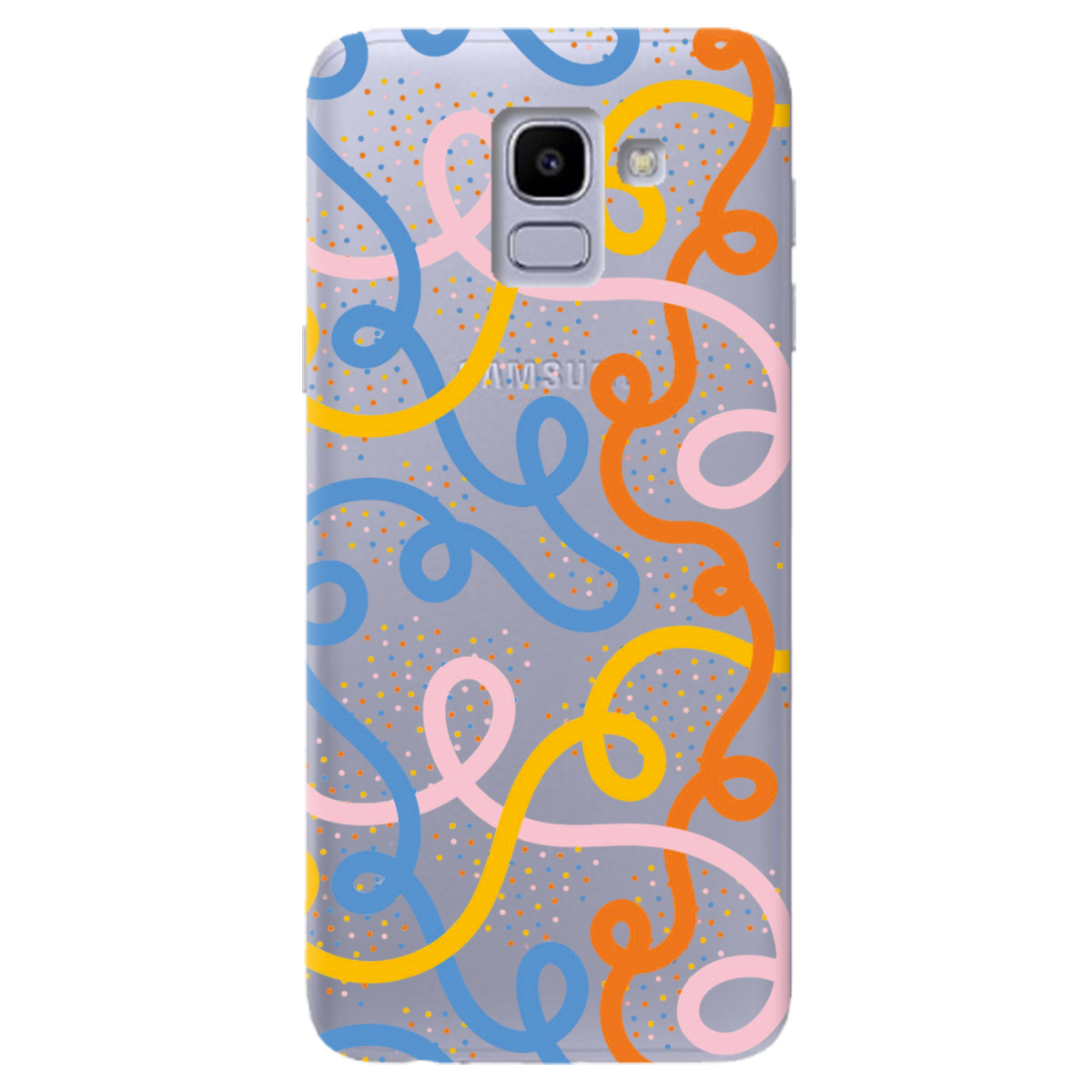 Чехол для Samsung Galaxy J6 2018 Кольоровий завиток - фото 1 - Чехлы для телефонов