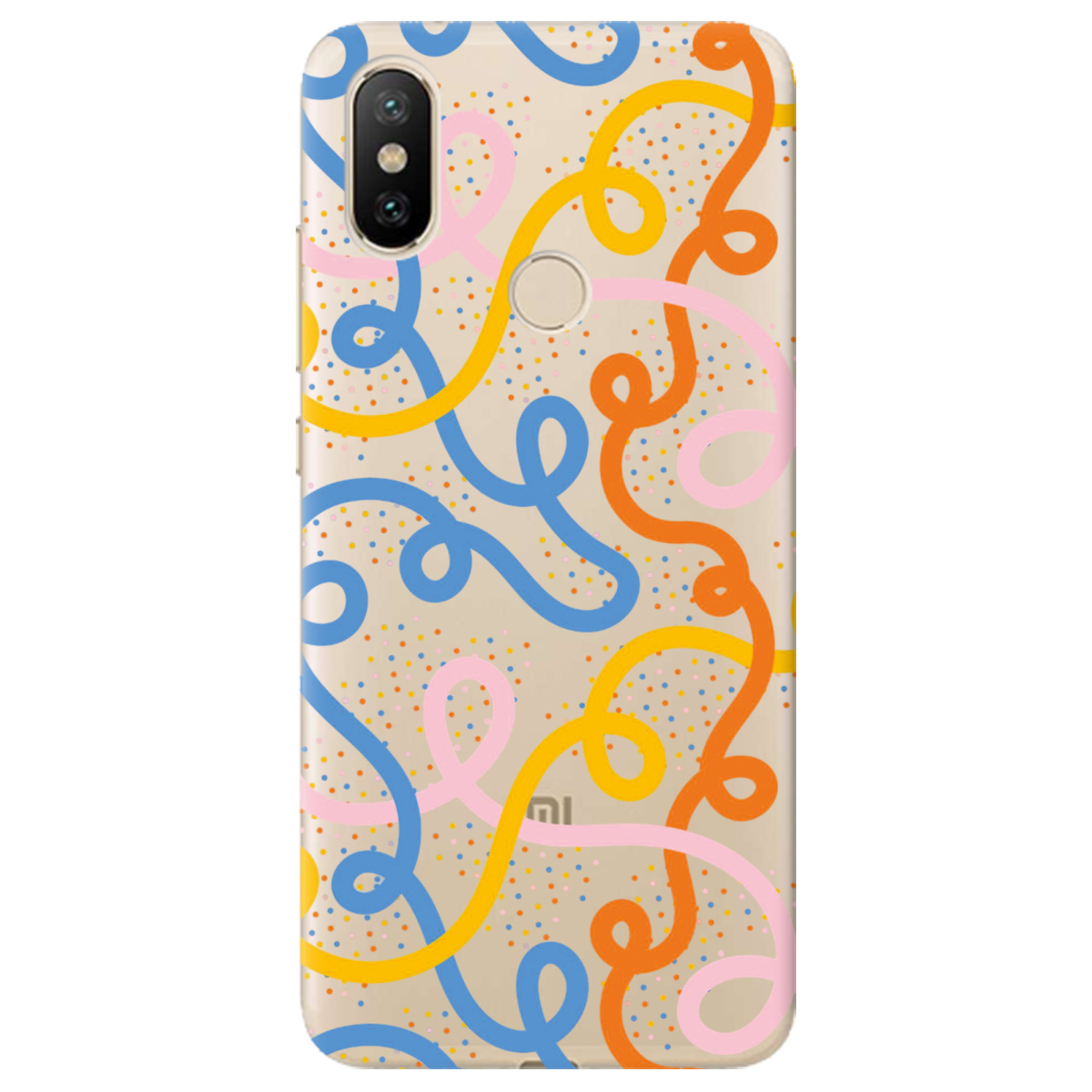 Чохол для Xiaomi Mi A2 Mi 6X Кольоровий завиток - фото 1 - Чохли для телефонів
