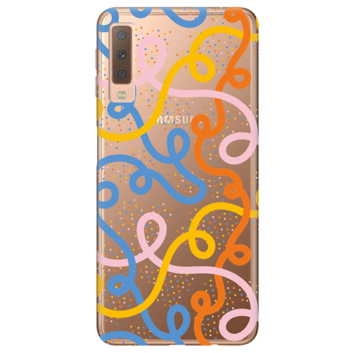 Чохол для Samsung Galaxy A7 2018 Кольоровий завиток - фото 1 - Чохли для телефонів