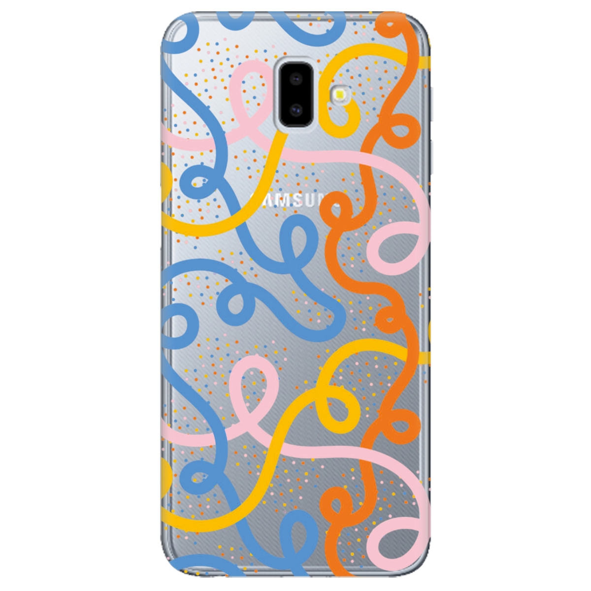 Чехол для Samsung Galaxy J6 Plus 2018 Кольоровий завиток - фото 1 - Чехлы для телефонов