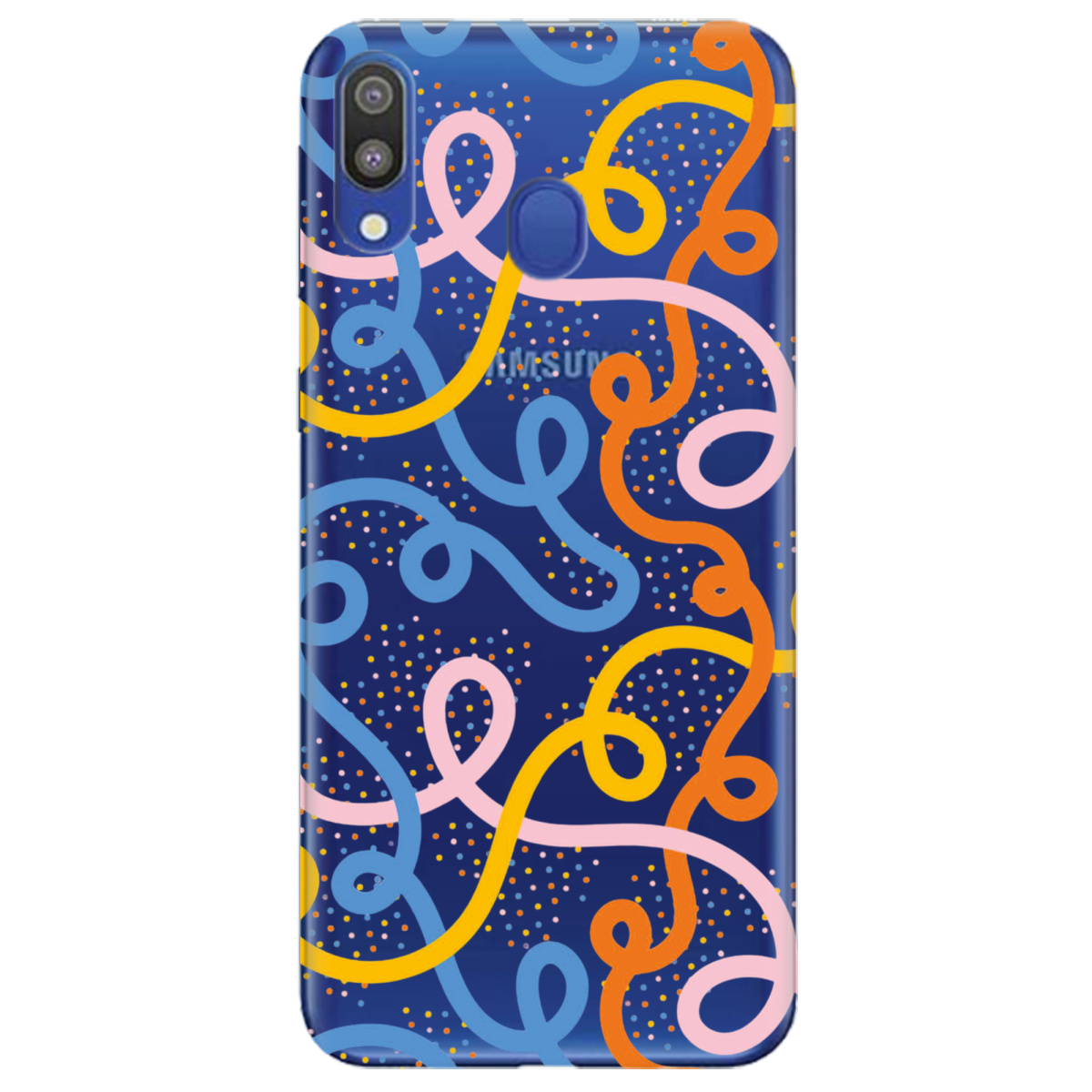 Чохол для Samsung Galaxy A40 Кольоровий завиток - фото 1 Чохол для Samsung Galaxy A40 Кольоровий завиток - фото 1 - Чохли для телефонів