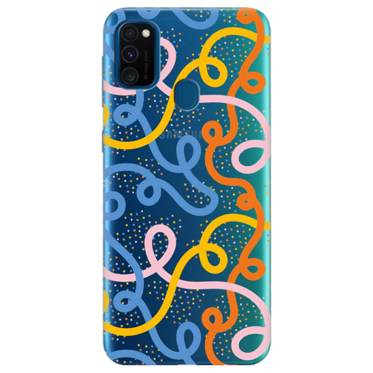 Чохол для Samsung Galaxy M30s Кольоровий завиток - фото 1 - Чохли для телефонів