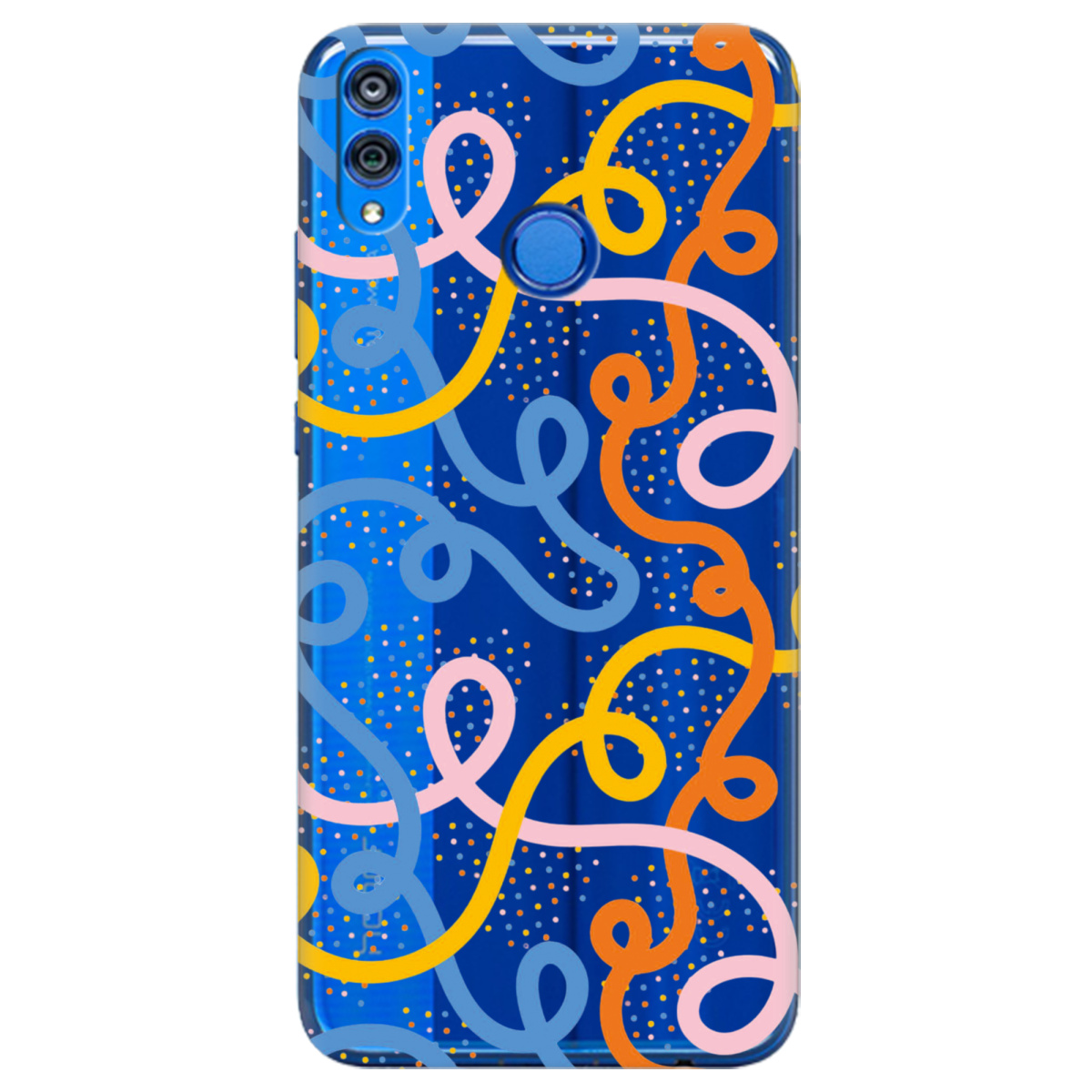 Чохол для Huawei Honor 8x Кольоровий завиток - фото 1 - Чохли для телефонів