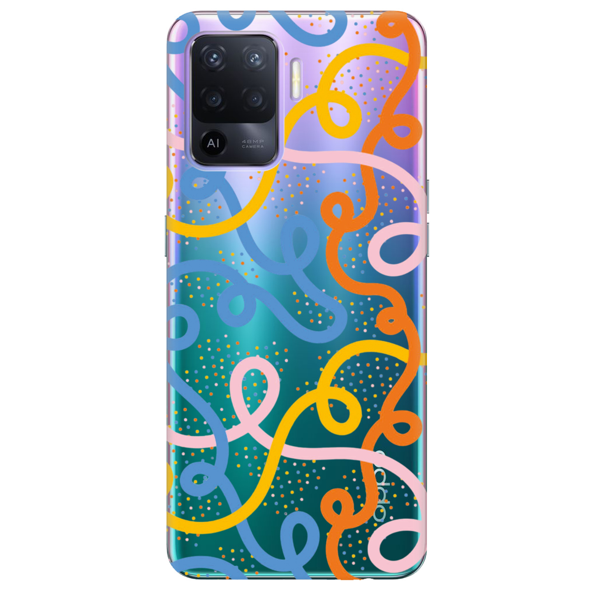 Чохол для Oppo Reno 5 Lite Кольоровий завиток - фото 1 Чохол для Oppo Reno 5 Lite Кольоровий завиток - фото 1 - Чохли для телефонів